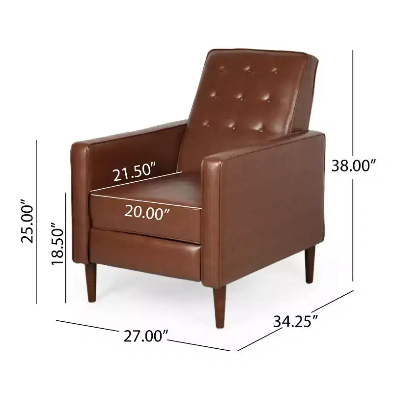 GDFStudio Mason Mid-Century Modern Tufted Pushback Recliners