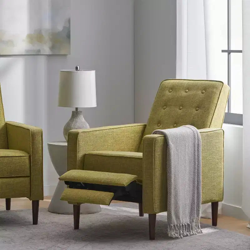 GDFStudio Mason Mid-Century Modern Tufted Pushback Recliners