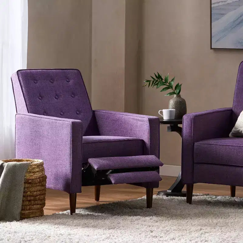 GDFStudio Mason Mid-Century Modern Tufted Pushback Recliners