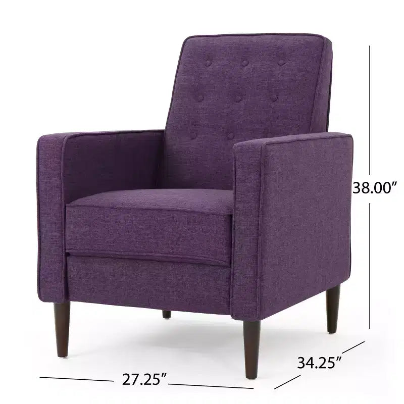 GDFStudio Mason Mid-Century Modern Tufted Pushback Recliners