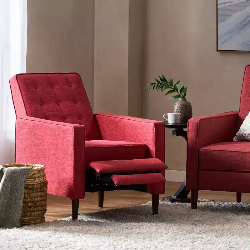GDFStudio Mason Mid-Century Modern Tufted Pushback Recliners