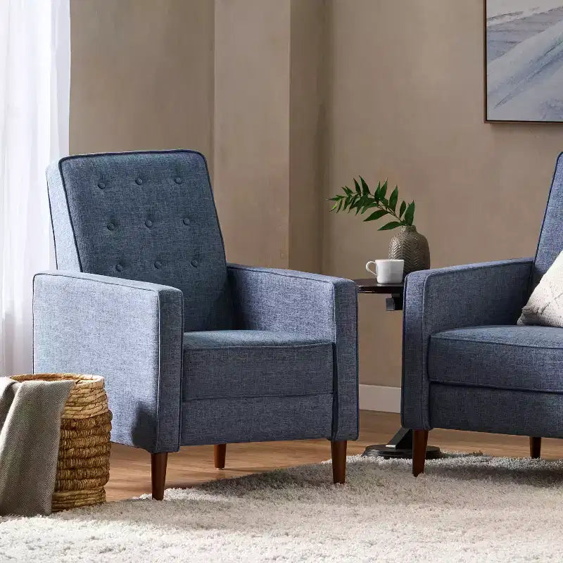 GDFStudio Mason Mid-Century Modern Tufted Pushback Recliners