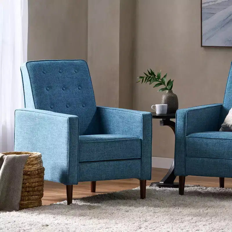 GDFStudio Mason Mid-Century Modern Tufted Pushback Recliners