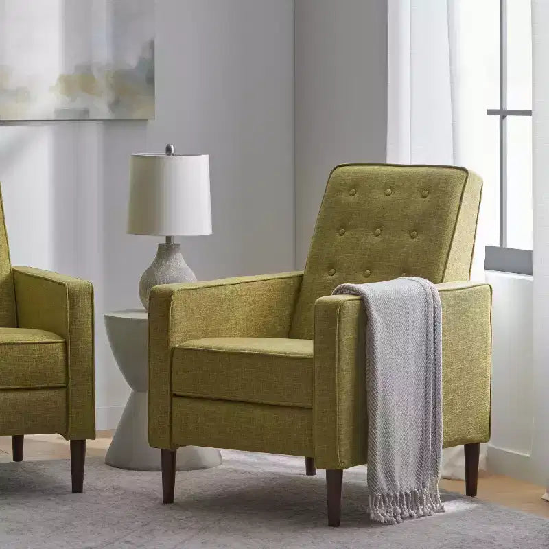 GDFStudio Mason Mid-Century Modern Tufted Pushback Recliners