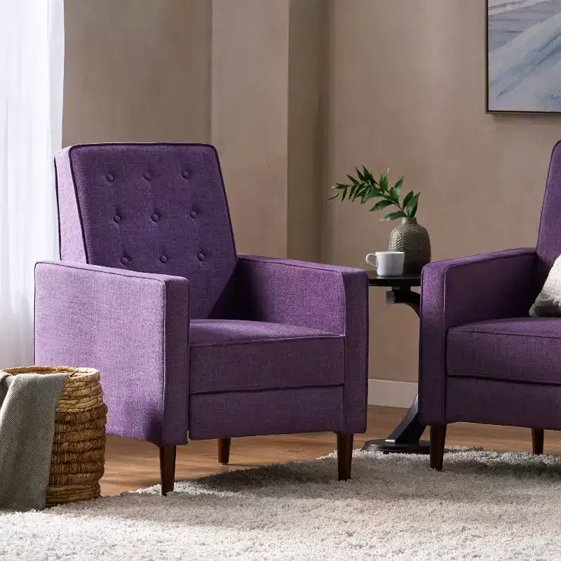 GDFStudio Mason Mid-Century Modern Tufted Pushback Recliners
