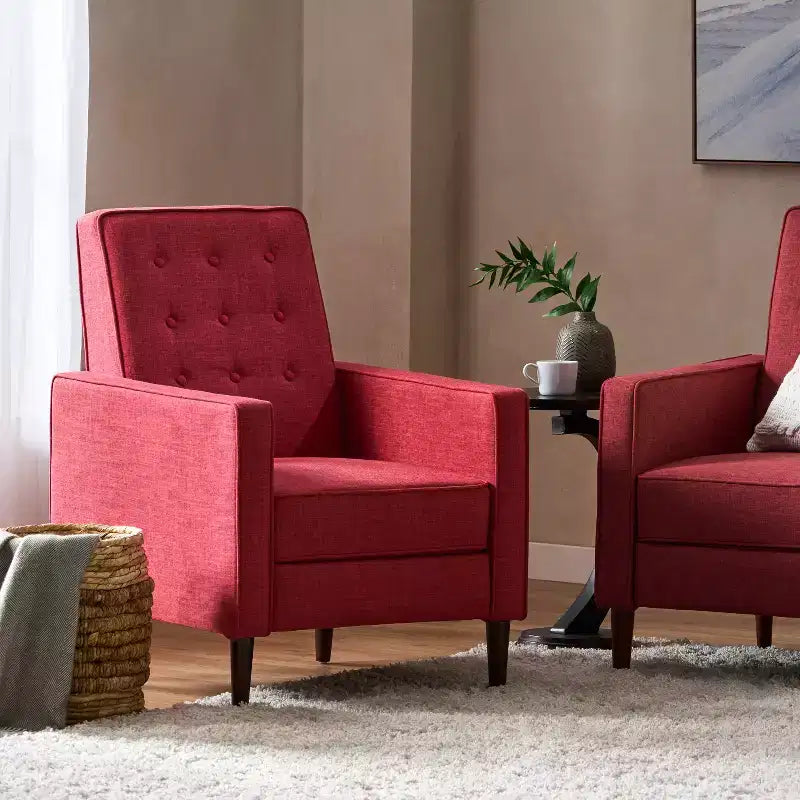 GDFStudio Mason Mid-Century Modern Tufted Pushback Recliners