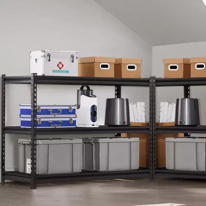 VEVOR Storage Shelves, 3000 lbs, 5 Tier Heavy Duty Garage Shelving, 20 D x 48 W x 72 H Adjustable Metal Shelves, Black