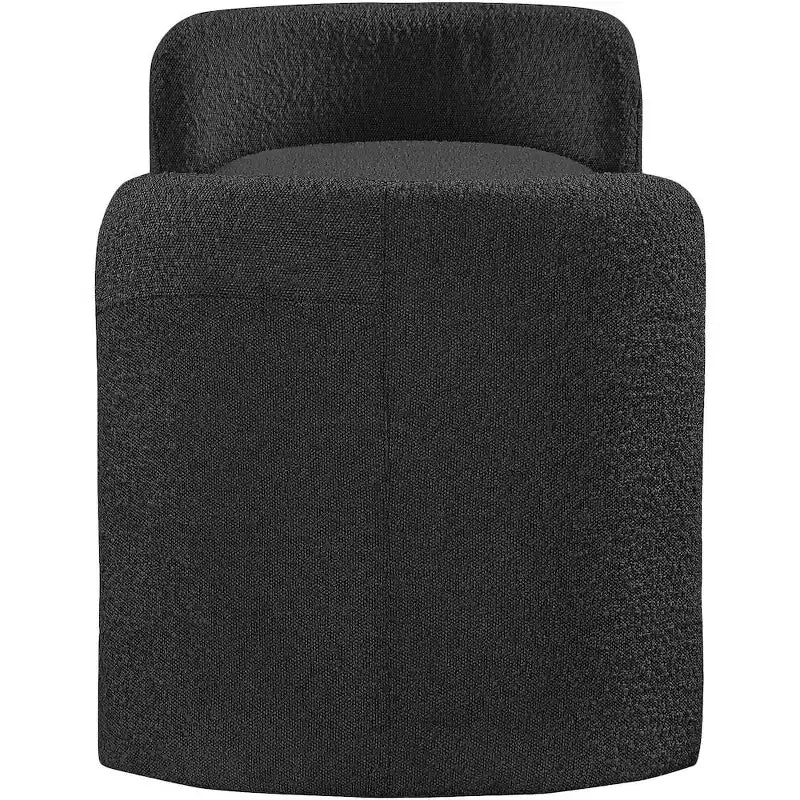 Meridian Furniture,Peyton Black Boucle Fabric Bench