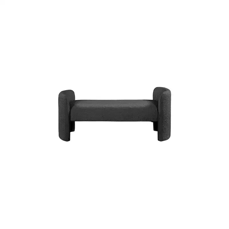 Meridian Furniture,Peyton Black Boucle Fabric Bench