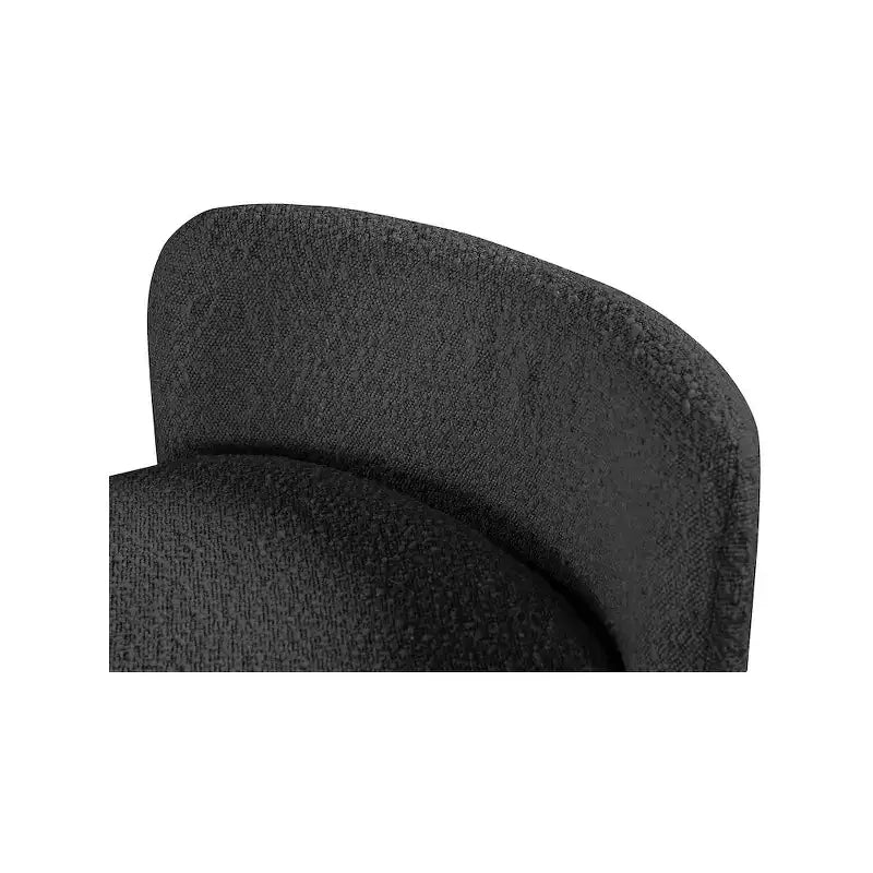 Meridian Furniture,Peyton Black Boucle Fabric Bench