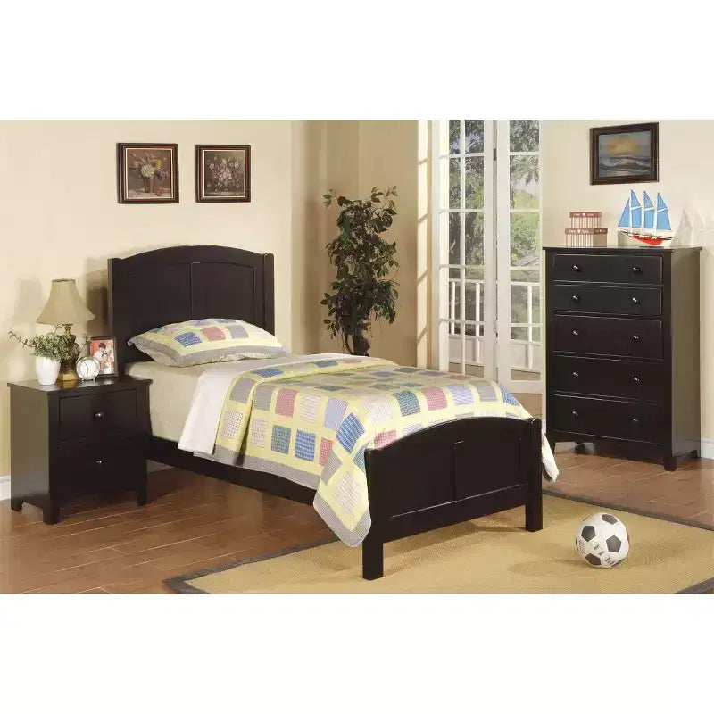 Okak Modern 5-Drawer Chest of Dresser, Plywood & Pine Veneer Bedroom Furniture for Living Room, Entry, Hallway