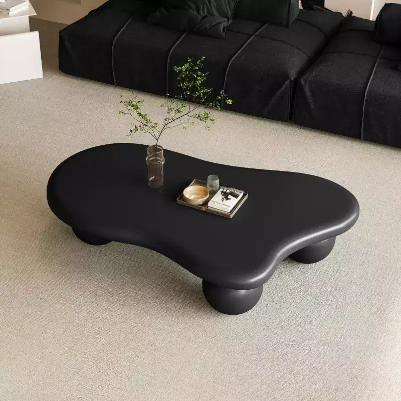 47Cloud Shaped Coffee Table with 3 Ball Legs for Living Room