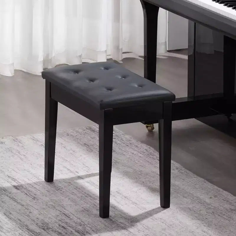 VEVOR Piano Bench, 22 x 13.78 x 19, Keyboard Piano Chair with High-Density Padded Cushion, Storage Compartment for Music Books, Black