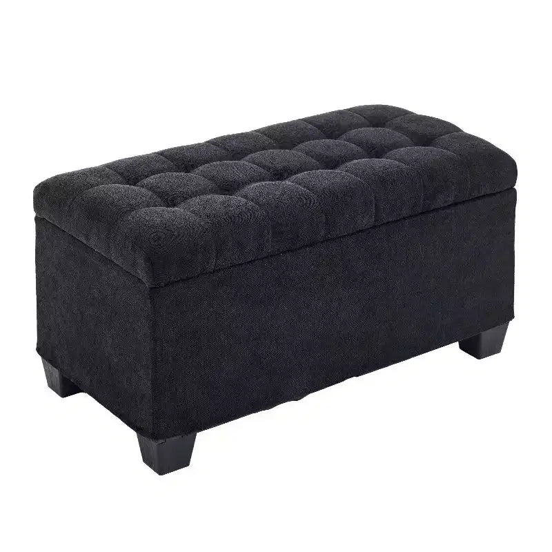 TUYOHW Storage Ottoman Bench with Legs, 16 x 30 x 16.1 Inches Bed Bench for Living Room, Bedroom and Entryway