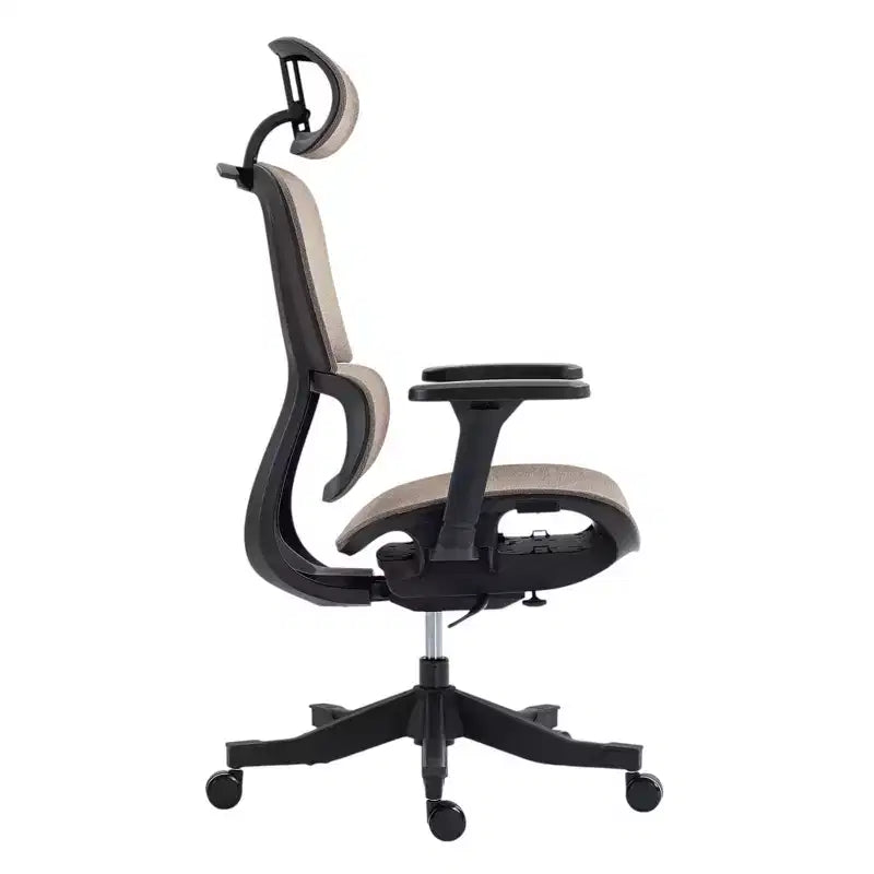 HomeRoots Set of Two Brown and Black Adjustable Height Swivel Rolling Office Chair