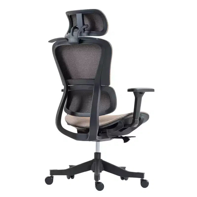 HomeRoots Set of Two Brown and Black Adjustable Height Swivel Rolling Office Chair