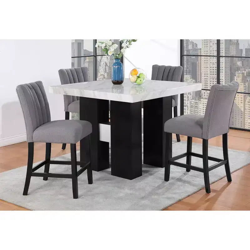Okak Solid Wood Dining Table Kitchen Table 48 Square Bar Table for Dining Room Living Room Apartment Restaurant