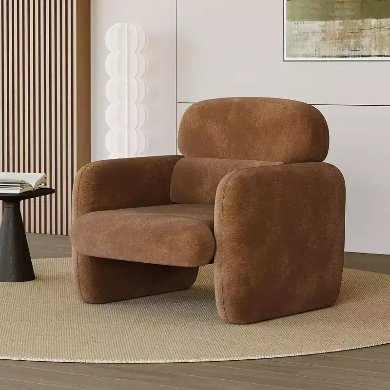 Modern Accent Chair, Wood Frame Sofa Chair, Comfortable Reading Armchair for Living Room, Bedroom, Apartment, Corner