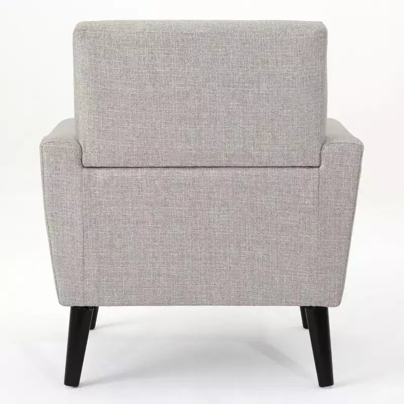 GDFStudio Teche Mid-Century Modern Fabric Upholstered Tufted Club Chair with Splayed Leg