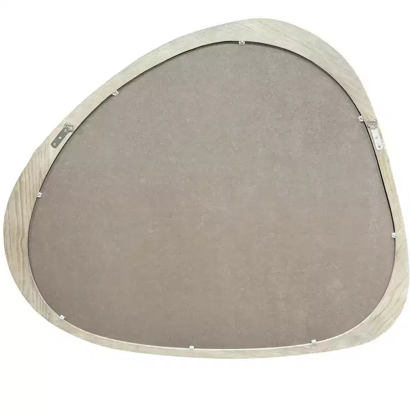 Solid Wood Mirror 45 Inch Asymmetrical Wall Mirror Wooden Framed Mirror Large Size Dressing Mirror