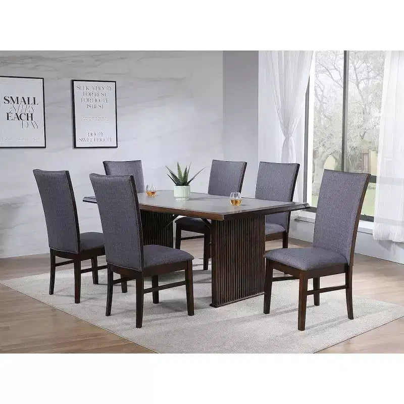 Coaster,Sherwood Upholstered Dining Side Chair Grey (Set of 2)