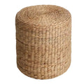 JONATHAN Y Zoey Modern Coastal Hand-Woven Hyacinth Stool