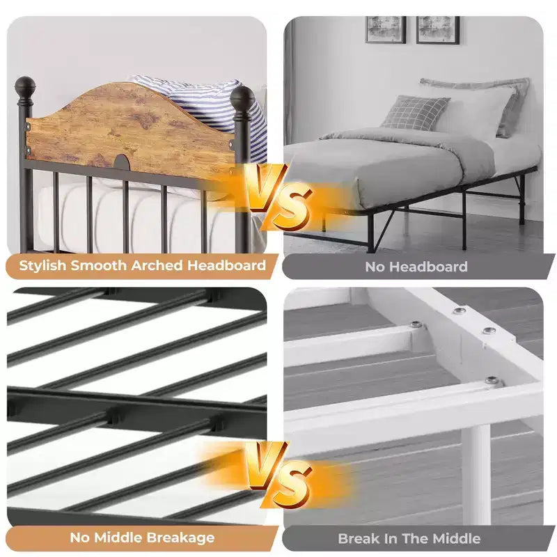 GustoWave Twin Metal Daybed with Foldable Trundle, Space Saving Daybed