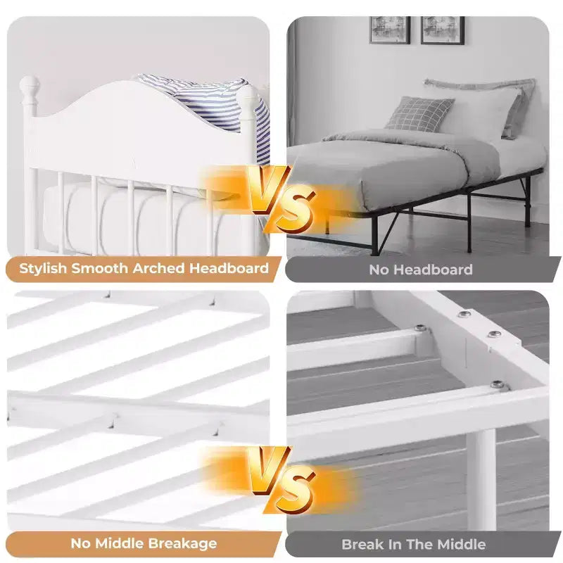 GustoWave Twin Metal Daybed with Foldable Trundle, Space Saving Daybed