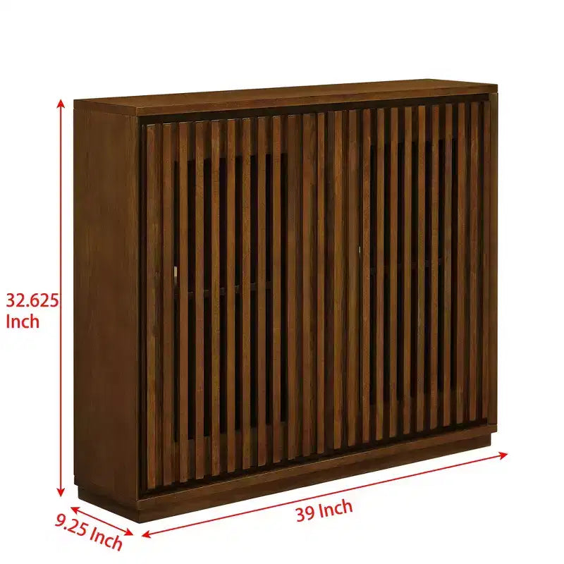 Okak Modern Rattan Sideboard Cabinet with Multi-layer Storage,Solid Wood Coffee Buffet Cabinet for Kitchen/Entryway /Dining Room/Living Room