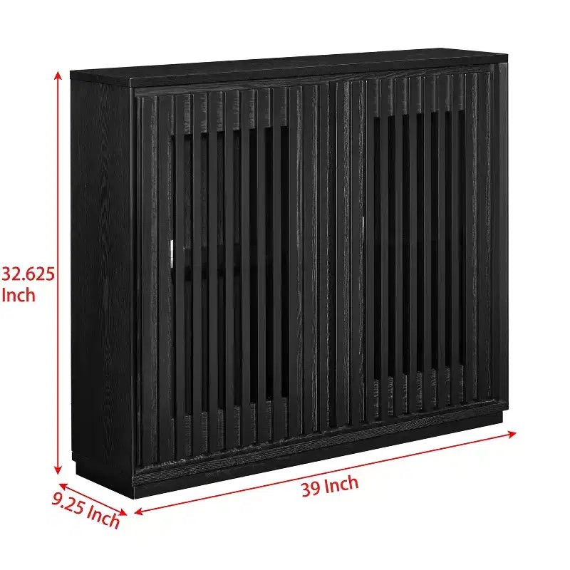 Okak Modern Rattan Sideboard Cabinet with Multi-layer Storage,Solid Wood Coffee Buffet Cabinet for Kitchen/Entryway /Dining Room/Living Room
