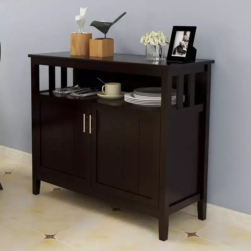 Okak Buffet Cabinet with Storage, Kitchen Sideboard with 1 Open Shelf & 1 Adjustable Shelves, Accent Console Table for Living/Dining Room