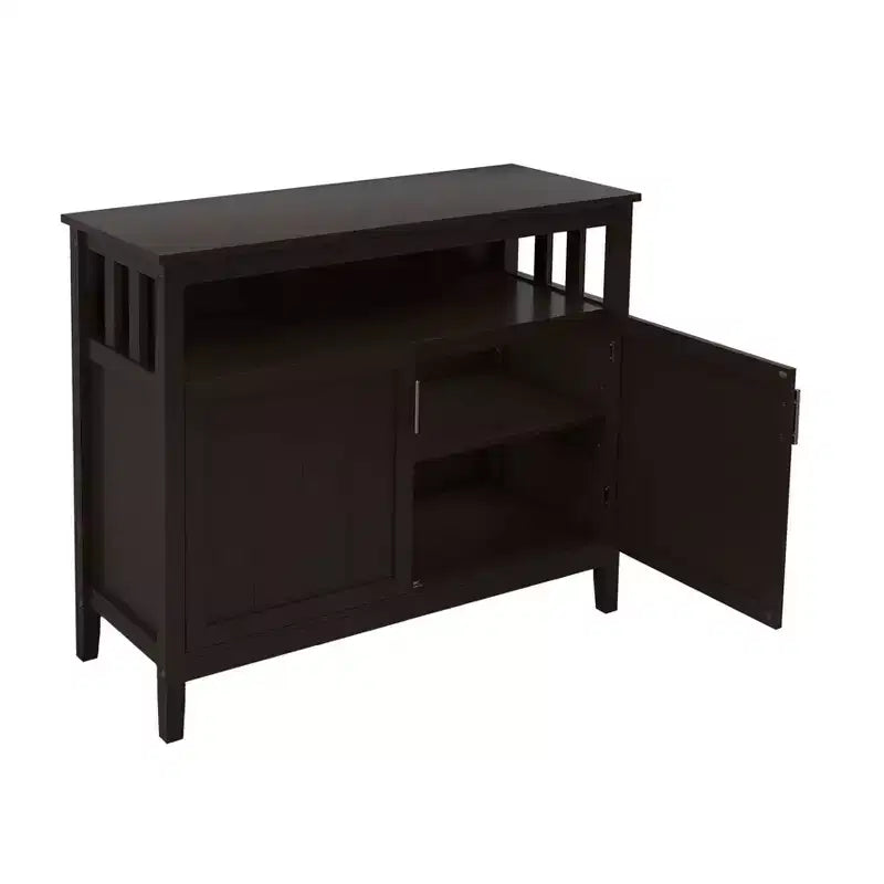 Okak Buffet Cabinet with Storage, Kitchen Sideboard with 1 Open Shelf & 1 Adjustable Shelves, Accent Console Table for Living/Dining Room