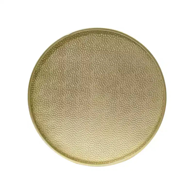 GDFStudio Geyer Modern Iron Round 3 Piece Accent and Coffee Table Set