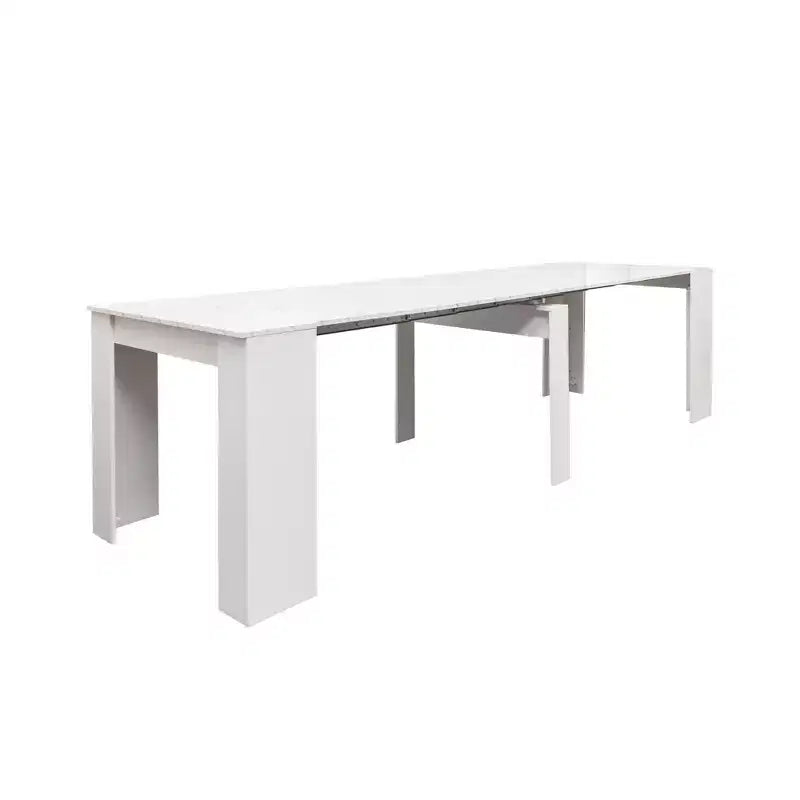 GDFStudio Lunelle Modern Wooden Extendable Console and Dining Table