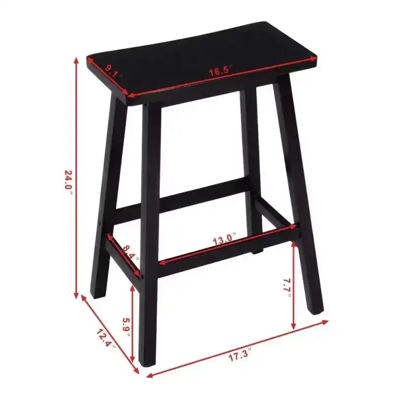 Solid Wood Counter Stool (Set of 2)