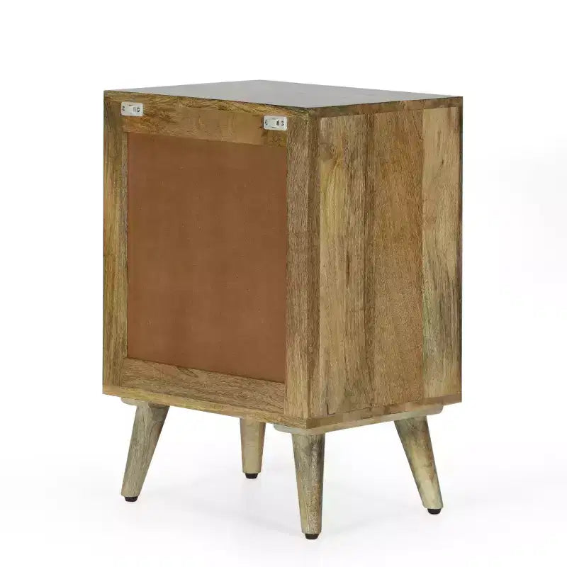 GDFStudio Stowe Boho Handmade Mango Wood 3 Drawer Nightstand