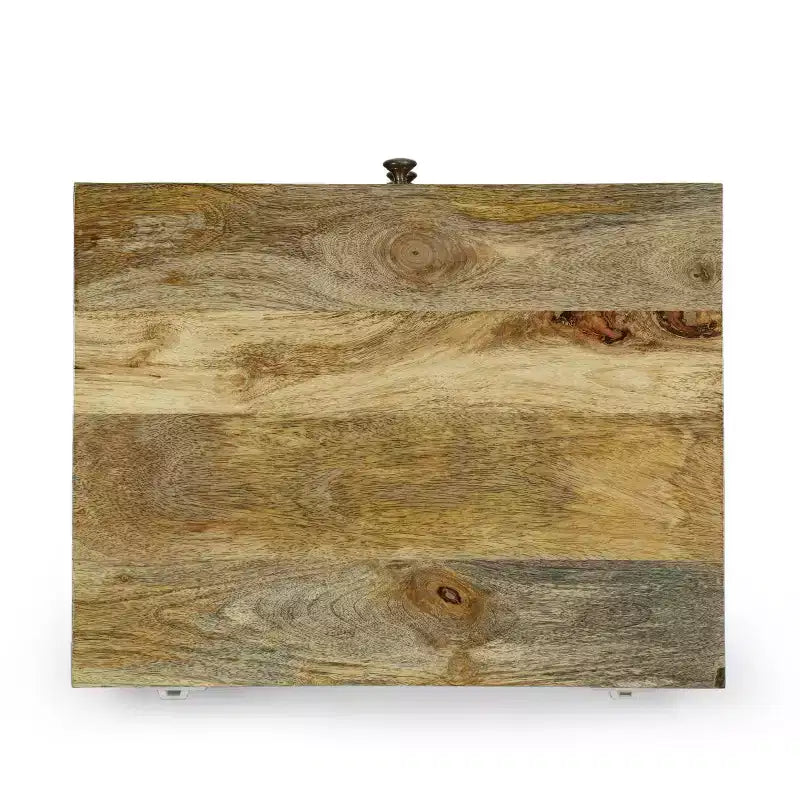 GDFStudio Stowe Boho Handmade Mango Wood 3 Drawer Nightstand