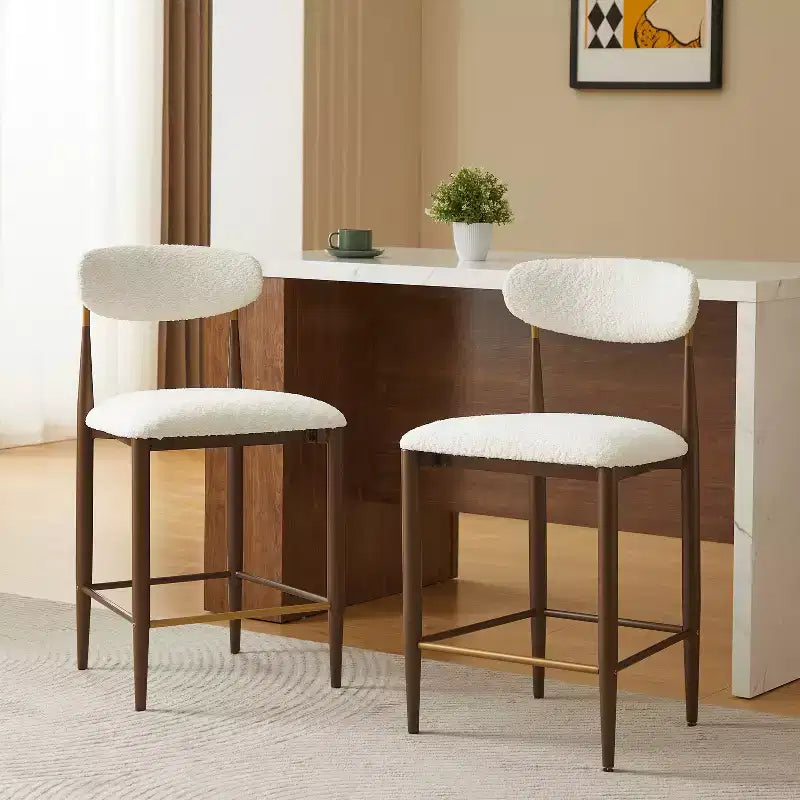 Christopher Knight Home Eloin Modern Upholstered Armless Counter Stools (Set of 2)