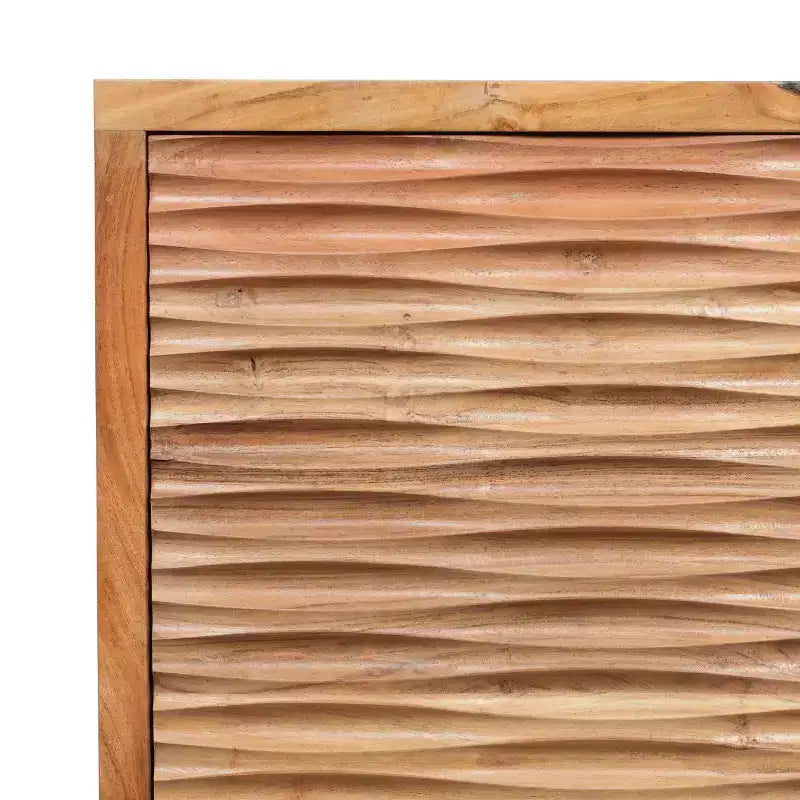 GDFStudio Luttrell Boho Handmade Acacia Wood Nightstand