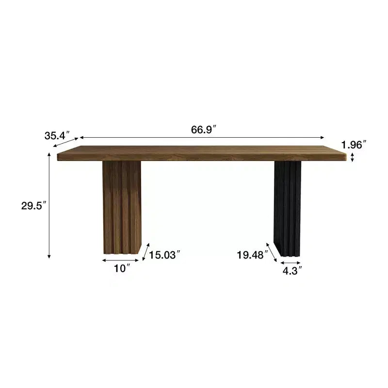 Luck Live Mid-Century Modern 66.9 Desk, Computer Desk & Office Workbench