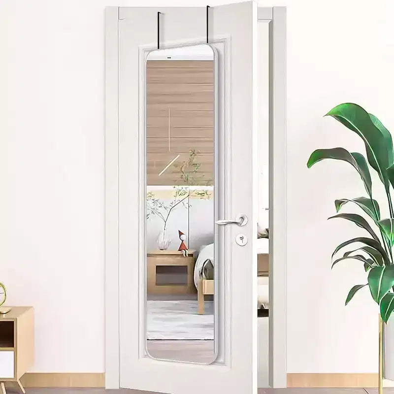 Whisen 47x14 Inch Slim Door Mirror, HD Glass with Anti-Rust Aluminum Frame