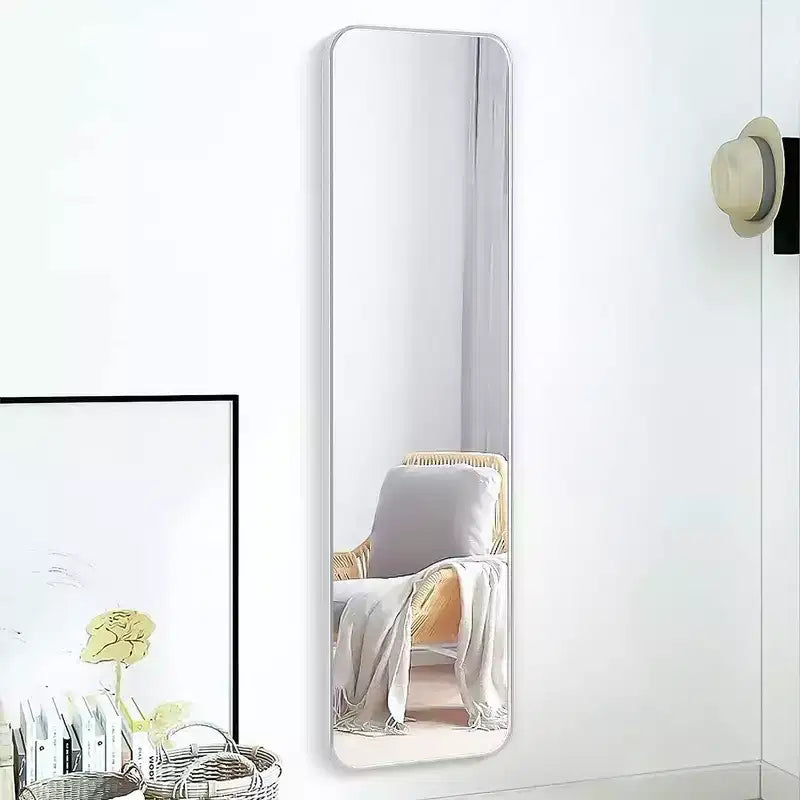 Whisen 47x14 Inch Slim Door Mirror, HD Glass with Anti-Rust Aluminum Frame