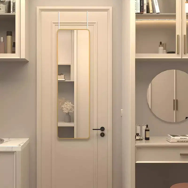 Whisen 47x14 Inch Slim Door Mirror, HD Glass with Anti-Rust Aluminum Frame