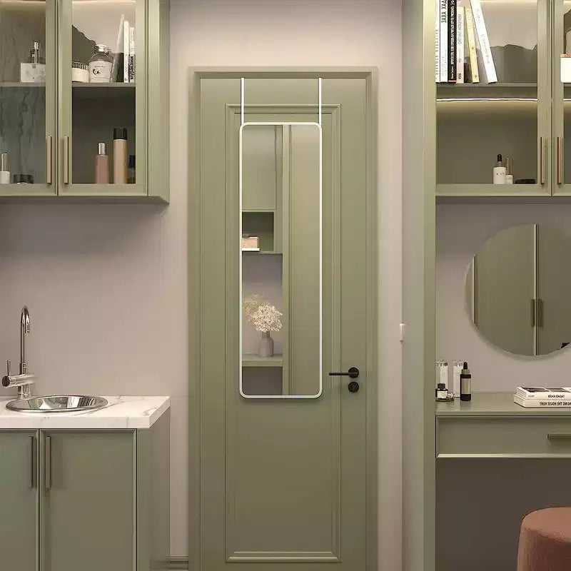 Whisen 47x14 Inch Slim Door Mirror, HD Glass with Anti-Rust Aluminum Frame