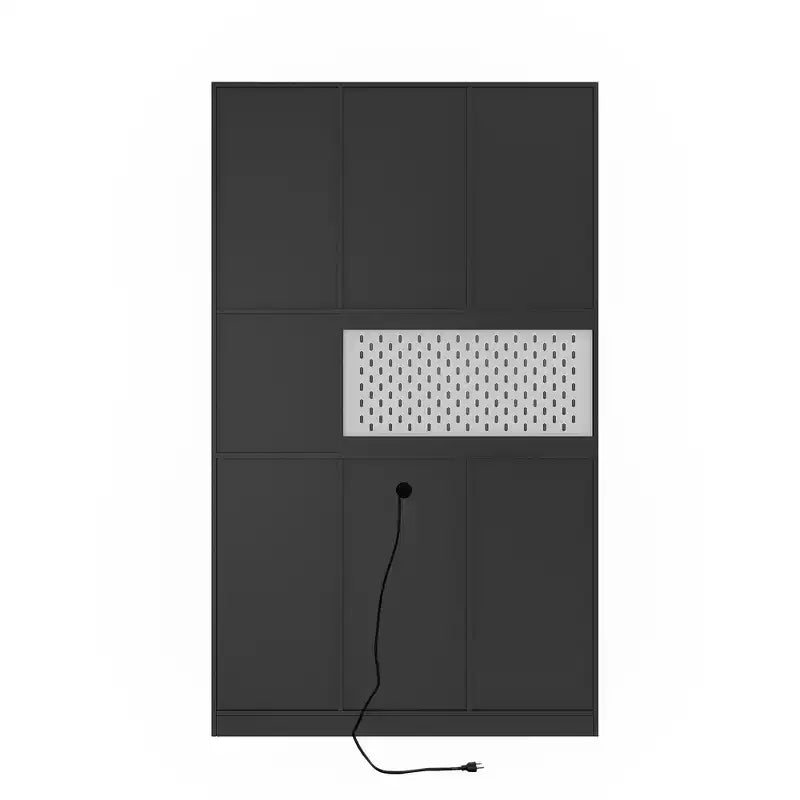 GDFStudio Reginald Modern 74 Freestanding Kitchen Tall Cabinet with 6 Doors and 2 Drawers