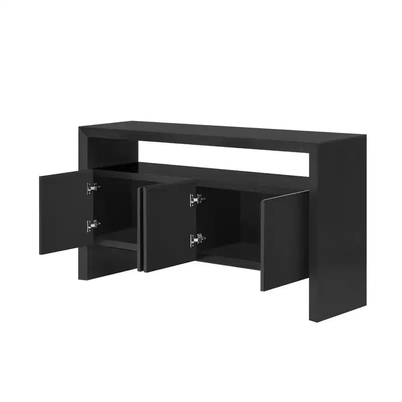Merax Modern 4-Door Sideboard with Open Shelf