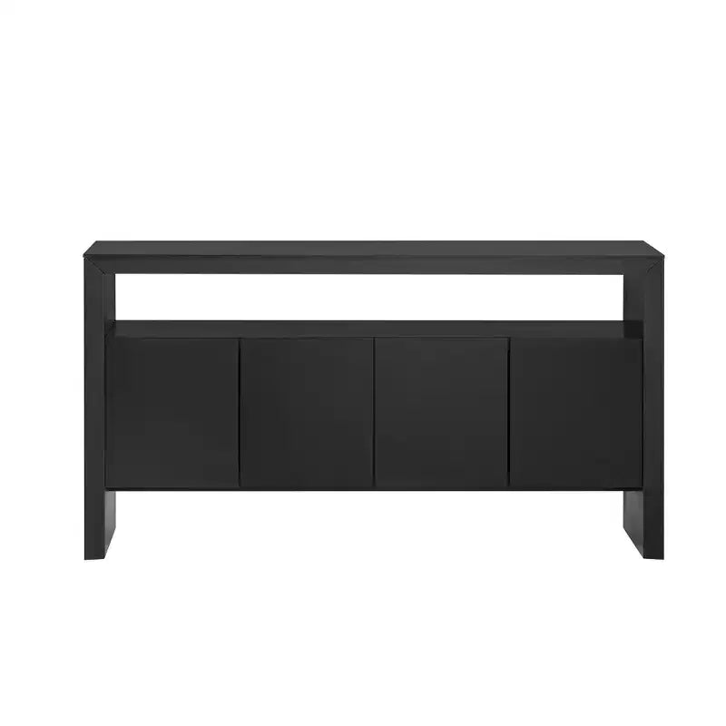Merax Modern 4-Door Sideboard with Open Shelf