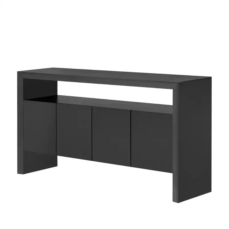Merax Modern 4-Door Sideboard with Open Shelf