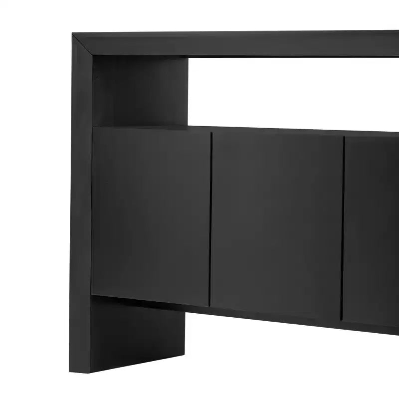 Merax Modern 4-Door Sideboard with Open Shelf