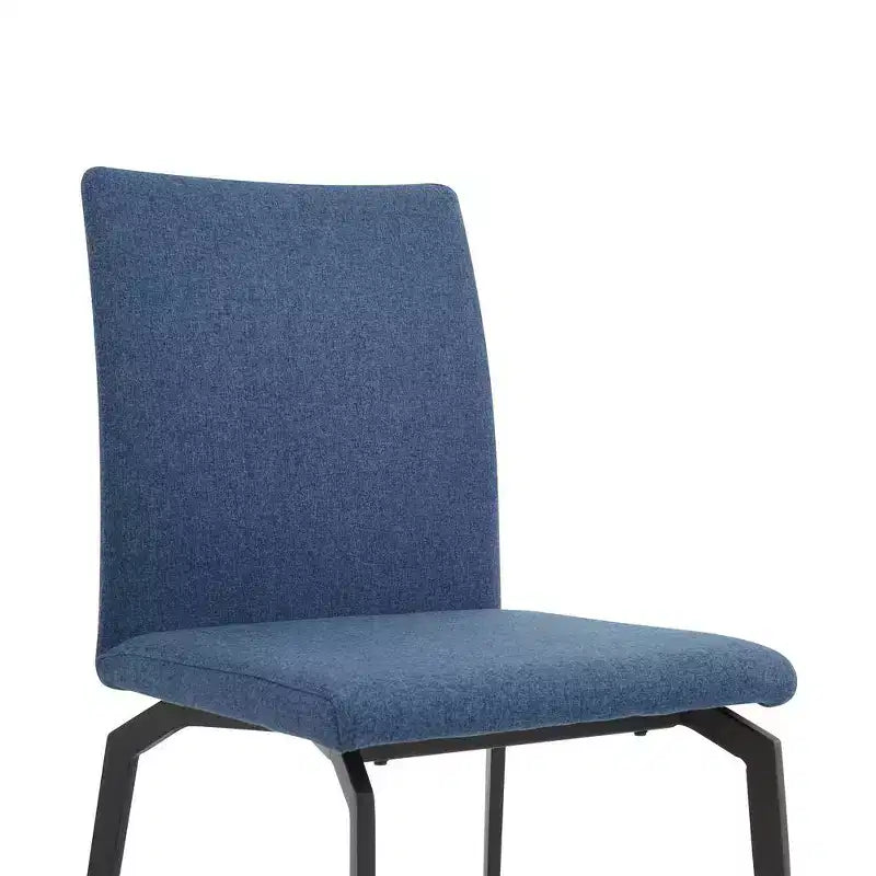Armen Living,Lyon Blue Fabric and Metal Dining Room Chairs - Set of 2